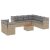 Patio Sofa Set 10-személyes Keverék bézs és világos szürke