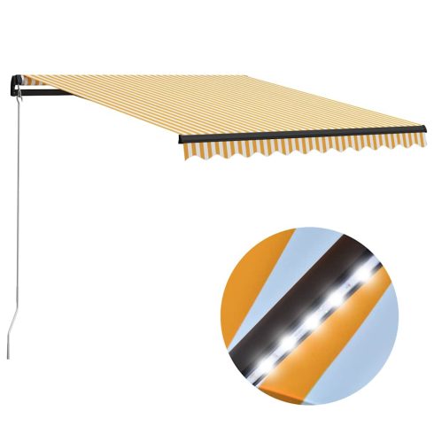 Kézi napellenző napelemes LED-del 3 x 2,5 m