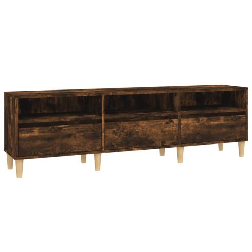 Füstös tölgy színű szerelt fa TV-szekrény 150 x 30 x 44,5 cm