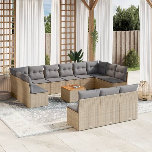 Patio Sofa Set 13-személyes Mix Beige and Light Grey