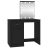 Fekete szerelt fa pipereasztal LED-del 90 x 50 x 132,5 cm