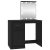 Fekete szerelt fa pipereasztal LED-del 90 x 50 x 132,5 cm