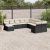 Patio Sofa Set 11-személyes Black and Cream