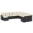 Patio Sofa Set 11-személyes Black and Cream