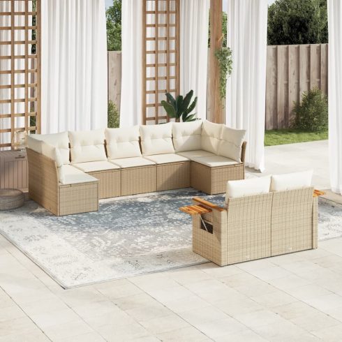 Patio Sofa Set 9-személyes Beige and Cream
