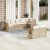 Patio Sofa Set 9-személyes Beige and Cream