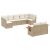 Patio Sofa Set 9-személyes Beige and Cream