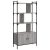 Szürke sonoma szerelt fa könyvespolc ajtókkal 76,5x30x154,5 cm