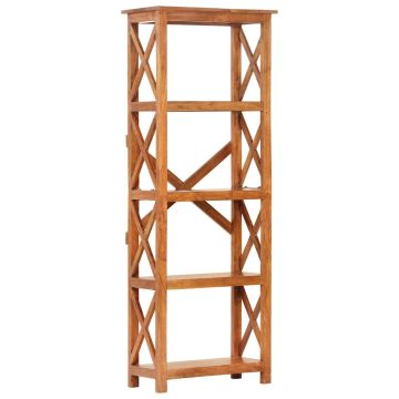   Tömör akácfa könyvszekrény mézszínű felülettel 60 x 30 x 160 cm