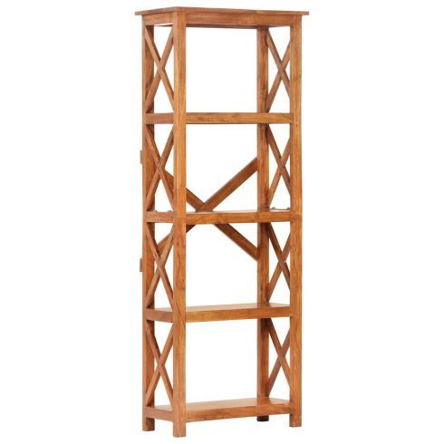 Tömör akácfa könyvszekrény mézszínű felülettel 60 x 30 x 160 cm