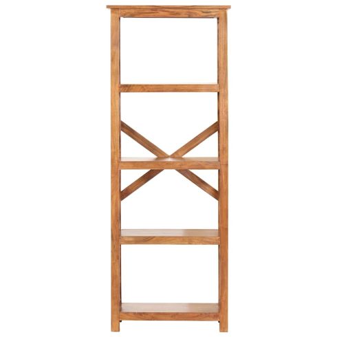 Tömör akácfa könyvszekrény mézszínű felülettel 60 x 30 x 160 cm