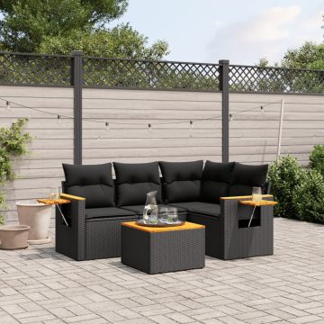 Patio Sofa Set 5-személyes Black