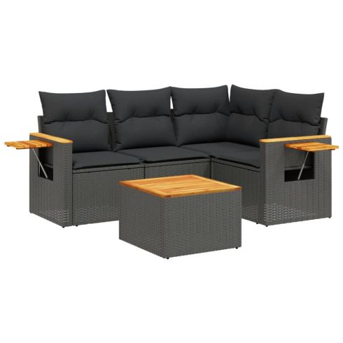 Patio Sofa Set 5-személyes Black