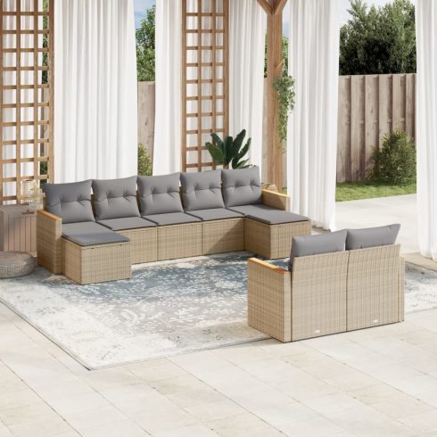 Patio Sofa Set 9-személyes Vegyes bézs