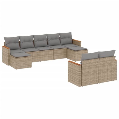 Patio Sofa Set 9-személyes Vegyes bézs