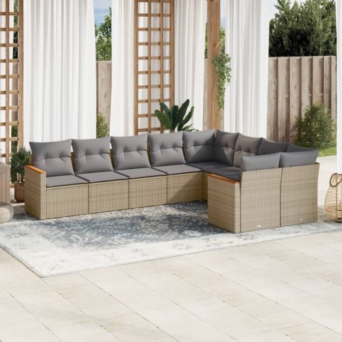 Patio Sofa Set 9-személyes Vegyes bézs