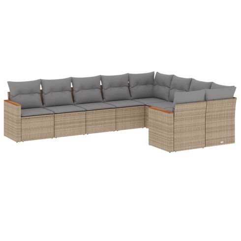Patio Sofa Set 9-személyes Vegyes bézs