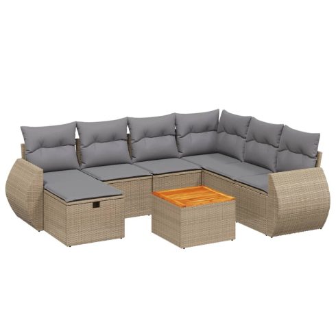 Patio Sofa Set Keverék bézs és világos szürke