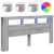 Szürke sonoma szerelt fa LED-es fejtámla 200 x 18,5 x 103,5 cm