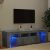 Betonszürke TV-szekrény LED-lámpákkal 140 x 36,5 x 40 cm
