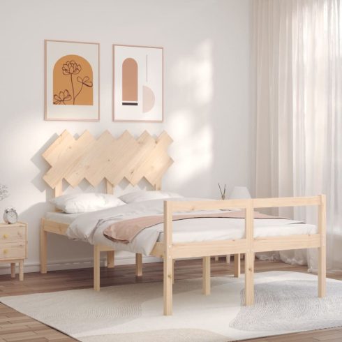 Tömör fa ágy időseknek fejtámlával Double