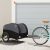 Fekete vas kerékpár-utánfutó 45 kg