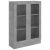 Betonszürke szerelt fa vitrinszekrény 82,5 x 30,5 x 115 cm
