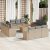Patio Sofa Set 12-személyes Keverék bézs és világos szürke