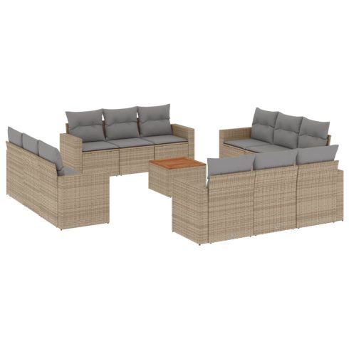 Patio Sofa Set 12-személyes Keverék bézs és világos szürke
