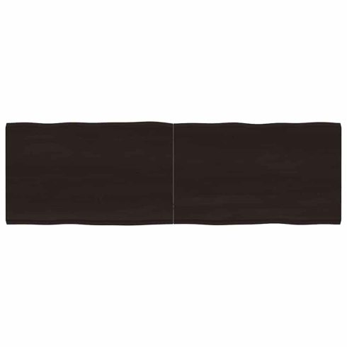 Sötétbarna kezelt tömör asztallap 160x50x(2-4) cm