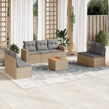   Patio Sofa Set 5-személyes Keverék bézs és világos szürke