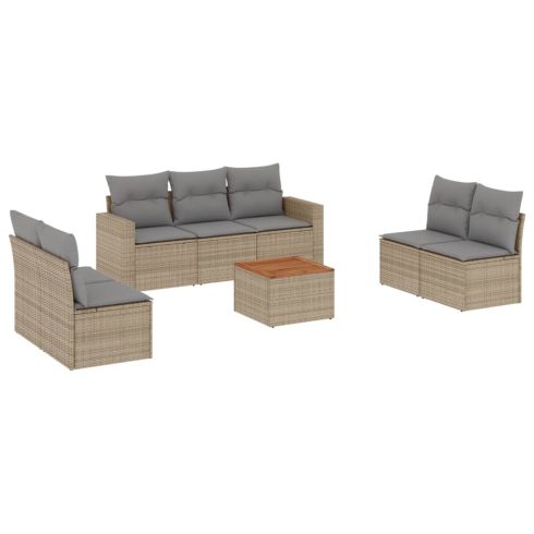 Patio Sofa Set 5-személyes Keverék bézs és világos szürke