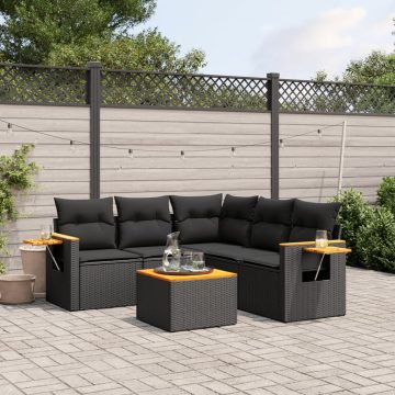 Patio Sofa Set 5-személyes Black