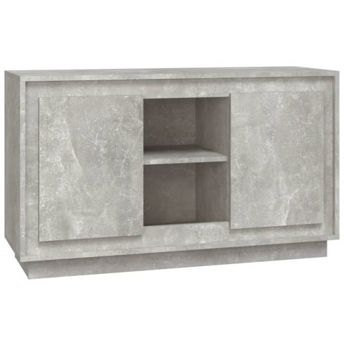 Betonszürke szerelt fa tálalószekrény 102x35x60 cm