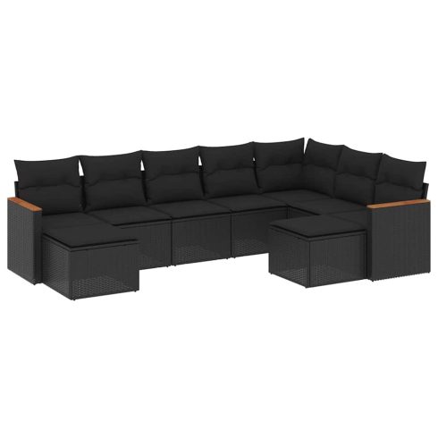 Patio Sofa Set 9-személyes Black