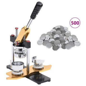  Kitűzőkészítő gép forgó lyukasztóval 500 db 58 mm-es kitűzővel