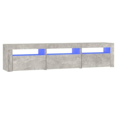 Betonszürke TV-szekrény LED lámpákkal 180x35x40 cm