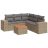Patio Sofa Set 5-személyes Beige and Grey