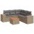 Patio Sofa Set 5-személyes Beige and Grey