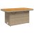 Bézs polyrattan és akácfa kerti asztal 90 x 55 x 71 cm