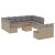 Patio Sofa Set 11-személyes Keverék bézs és világos szürke