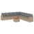 Garden Sofa Set 9-személyes Keverék bézs és világos szürke