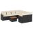 Patio Sofa Set 9-személyes Black and Cream