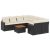 Patio Sofa Set 9-személyes Black and Cream
