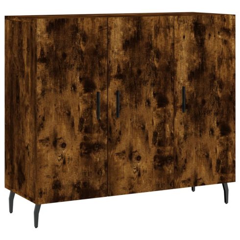 Füstös tölgy színű szerelt fa tálalószekrény 90 x 34 x 80 cm