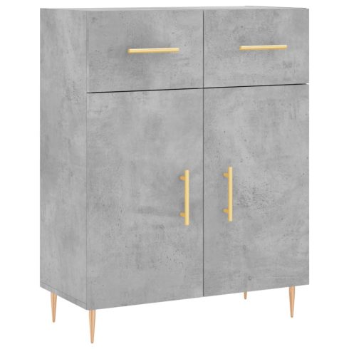 Betonszürke szerelt fa tálalószekrény 69,5 x 34 x 90 cm