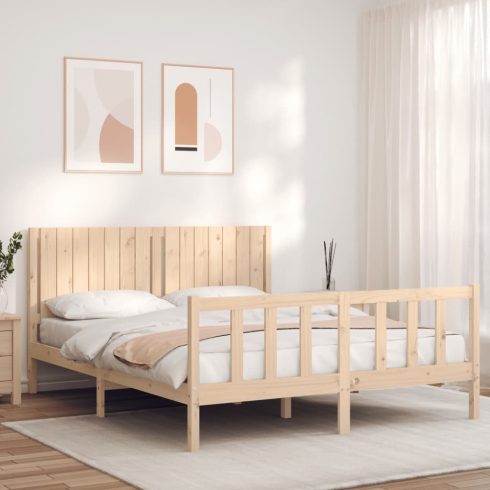 Tömör fenyőfa ágy matrac nélkül 160 x 200 cm