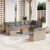 Patio Sofa Set 12-személyes Keverék bézs és világos szürke