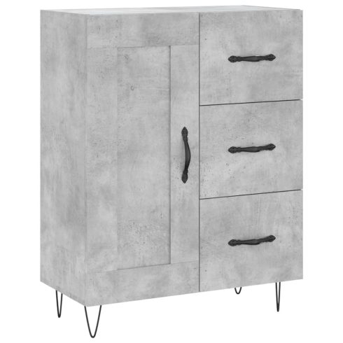 Betonszürke szerelt fa tálalószekrény 69,5 x 34 x 90 cm