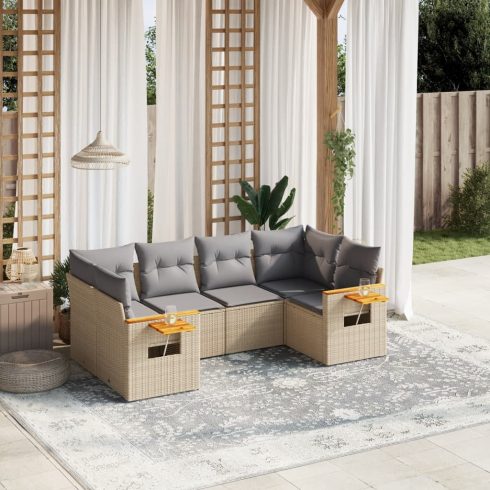Patio Sofa Set 6-személyes Beige and Grey